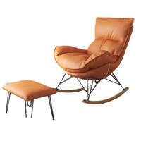 Fauteuil inclinable à bascule moderne en fer et tissu de luxe léger, réglable, pour la maison, la chambre à coucher, le salon, le balcon