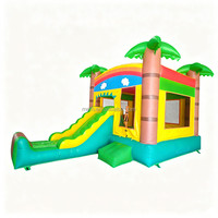 Nouveau design Château gonflable intérieur/extérieur avec toboggan et palmier pour enfants - Usage commercial