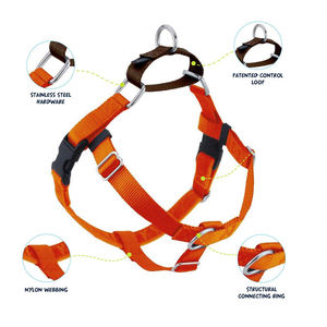 Tali dan kekang anjing peliharaan mewah, Set tali dan kekang anjing untuk anjing peliharaan, mudah berjalan, kustom, Logo, tanpa tarik - Product Image 2