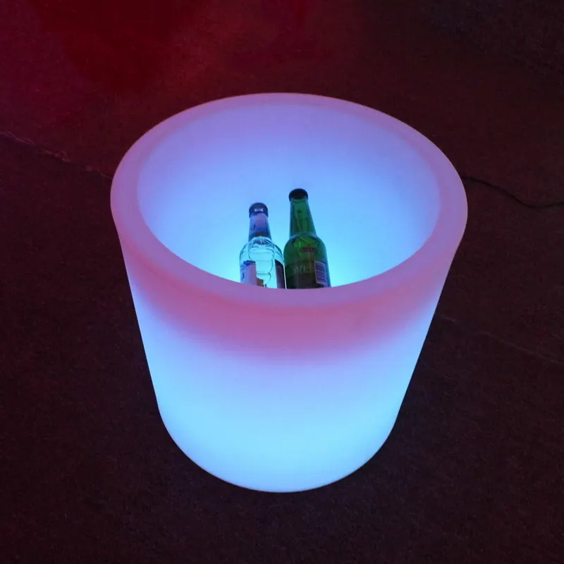 Popular waterproof 16 colors change led lighted ice bucket wine cooler led ice buckets with Battery