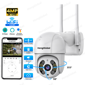 Hongglobal 4MP 2K nhà ngoài trời màn hình không dây thông minh giám sát CCTV mạng <span class=keywords><strong>IP</strong></span> PTZ <span class=keywords><strong>camera</strong></span> icsee <span class=keywords><strong>Wifi</strong></span> Home an ninh máy ảnh - Product Image 1