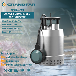 Grandfar 220V 750W <b>Submersible</b> Sewage Water <b>Pump</b> Pure Copper Motor Stainless Steel Industry Drainage GRXm75 Pure Copper Motor En - Product Image 1