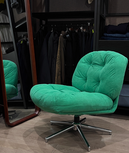 كرسي استرخاء عصري أخضر من المخمل لغرفة المعيشة وغرفة النوم للمنزل والمكتب - Product Image 5