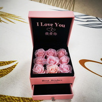 Valentinstag Großhandel Konservierte Blumen Rosen-Box Schmuckbox Blumengeschenk für Muttertag Weihnachten