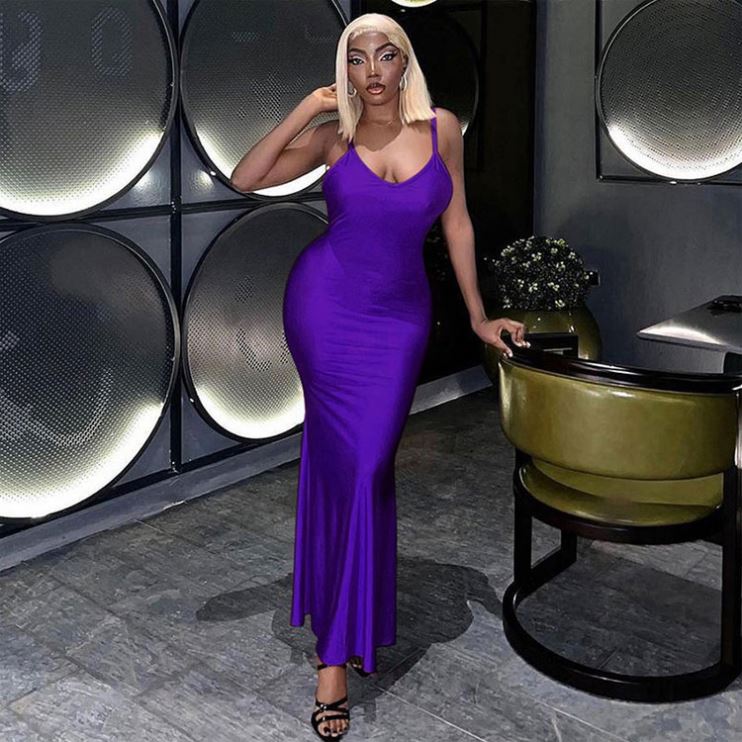 Neck Red Solid Maxi Bodycon Dress Women Fashion New Arrival Ladies Party Evening Dress Sexy Bodycon Halter