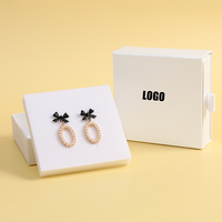 Boîte à bijoux en carton rigide avec logo personnalisé de luxe unique, boîte à bijoux avec tiroir, emballage cadeau