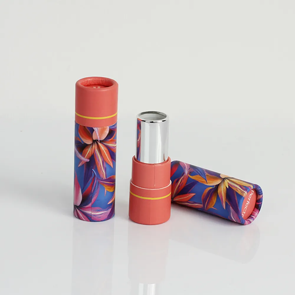 Eco-Vriendelijke Lege Papieren Lippenbalsem Container/Lippenstift Container Buis Met Aangepaste Afdrukken