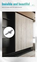 Loquet de porte et d'armoire Garfia en plastique à ouverture par pression avec amortisseur – Installation facile pour usage domestique