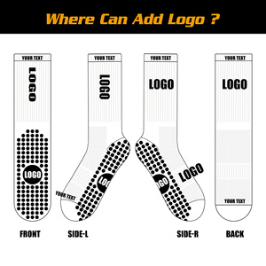 定制抓地力运动袜定制标志防滑袜子运动足球足球袜带橡胶抓地力鞋底 - Product Image 2