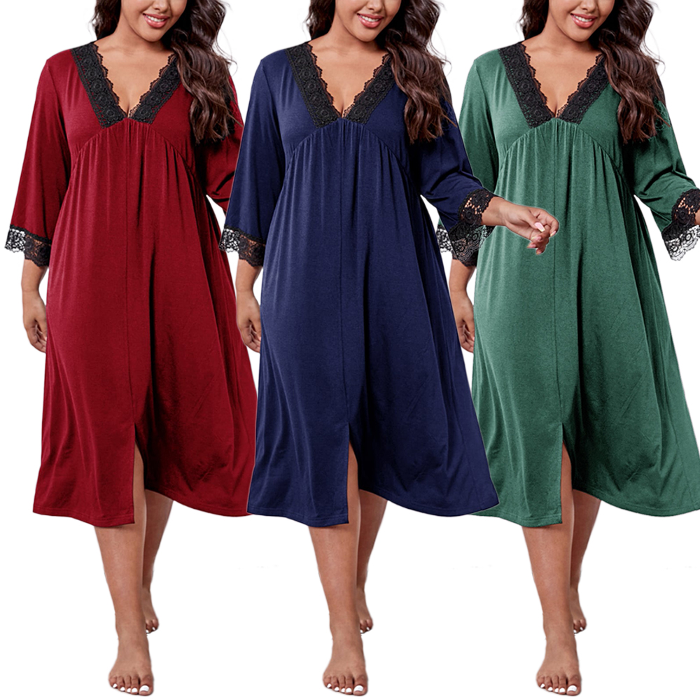 Lace Night Dress for Fat Ladies Plus Size Sexy