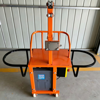 Treuil électrique 220V avec panier de levage pour une personne, capacité 250kg, moteur 1500W, vitesse 14m/min, commande par câble pour la construction