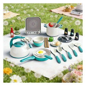 Toddler Kitchen Toy Set Pretend Chef <b>Table</b> Burner Faucet Cabinet Accessories Learning Development Storytelling Home Fun - Product Image 5