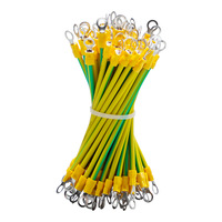Kabel Pembumian Surya BVR Kuning-Hijau Berisolasi PVC Terminal Tembaga Berlapis Timah Kabel Bumi Kebocoran Jembatan Kabinet PV Elektronik 12V