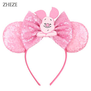 Diadema de Plástico con Lentejuelas y Moño de <span class=keywords><strong>Minnie</strong></span> Mouse, Accesorio para el Cabello para Disfraces de Fiesta para Niños y Adultos, Superventas - Product Image 5