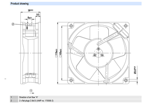 Ventilador axial EC ebm-papst W2G110-AK43-31 de 110 mm, compacto, de alta eficiencia, para refrigeración de gabinetes electrónicos, repuesto. - Product Image 4