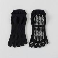 Chaussettes de yoga antidérapantes à cinq doigts avec logo personnalisé en gros – Chaussettes de yoga et Pilates à grip haute qualité