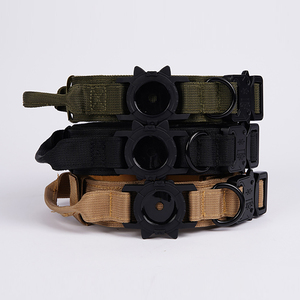 Explosion-proof Shock protection <strong>Tactical</strong> Aesthetic Modern Bulk Thick Weighted Thick <strong>Dog</strong> <strong>Collar</strong> Waterproof With AirTag Holder - Product Image 1