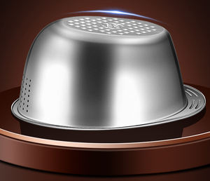 Escurridor de Frutas y Verduras para Cocina Syh250, Tazón Colador de Metal, Acero Inoxidable, para Lavar Arroz con Orificios Laterales - Product Image 2