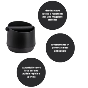 Contenitore per caffè macinato Knock Box da 15 cm, accessorio per barista, per porta filtro, contenitore per caffè silenzioso e antiscivolo - Product Image 2