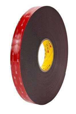 3M 5952 Double Sided VHB Tape, Black, 45mil, for Painted Metal and Plastics Waterproof Acrylic Bag Sealing Offer Printing