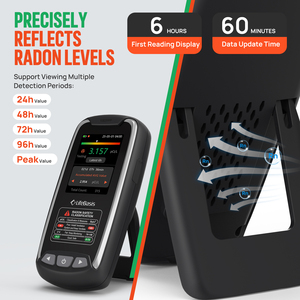 Máy dò Radon cầm tay tại nhà, cảm biến bán dẫn, nhẹ, dễ sử dụng, Pin Lithium, phiên bản Mỹ, PCI/L - Product Image 5