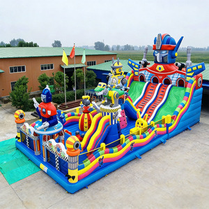 Château gonflable commercial en PVC avec toboggan aquatique et mur d'escalade <span class=keywords><strong>pour</strong></span> aire de jeux <span class=keywords><strong>pour</strong></span> enfants - Product Image 1