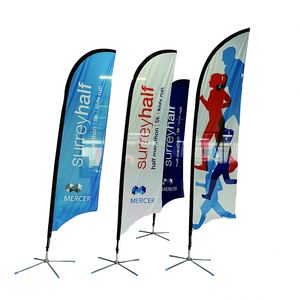 Advertising Custom Flying Banners Bali Bow Sail Swooper Teardrop Pennant Feather Flag Beach Flags Non-Woven Waterproof - Product Image 3