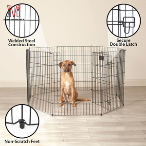 Clôture d'exercice en fil métallique réglable pour chiot et <span class=keywords><strong>chien</strong></span> Parc pour animaux de compagnie 8 panneaux <span class=keywords><strong>Chien</strong></span> <span class=keywords><strong>à</strong></span> <span class=keywords><strong>vendre</strong></span> - Product Image 4