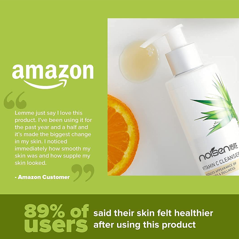 Private Label Natural Organic Skin Care Face Wash Oil Control Deep Cleansing Vitamin C Facial brush Cleanser