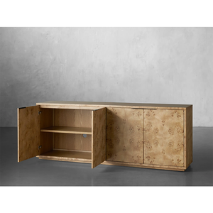 Đương Đại thủ công bilevel Burl biệt thự phòng khách lưu trữ đối xứng sideboard - Product Image 4