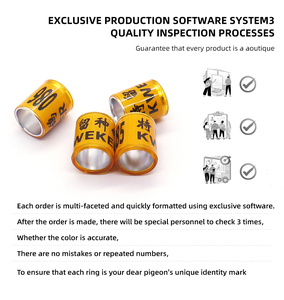GSF Custom Bird Leg Bands 2025 Custom Your Name Número de teléfono Canary Parrot Lovebird Pigeon Rings - Product Image 4
