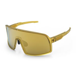 매트 골드 코팅 바이커 스포츠 선글라스 남성 여성에게 적합한 광 변색 스타일 헬멧 - Product Image 1