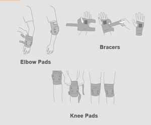 Ensemble de protections pour le patinage pour adultes, genouillères, coudières, protège-poignets, protège-genoux pour le cyclisme, le patinage sur glace, le <span class=keywords><strong>roller</strong></span>, 6 pièces/ensemble - Product Image 6