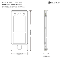 EBKN Hotsale HD Caméra Reconnaissance faciale Tourniquet Porte Système de contrôle d'accès Biométrique D'empreintes Digitales Machine Support OEM/ODM