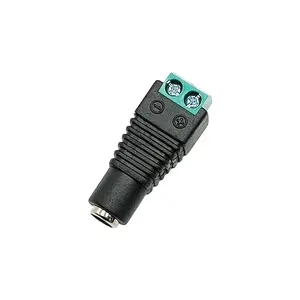 Adaptador de tomada de energia fêmea DC 5.5x2.1mm para o bloco de terminais DC fêmea 2.1x5.5mm parafuso livre de solda terminal fêmea DC 5.5/2.1