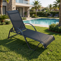 Uplion Chaise longue portable moderne en métal Chaise longue d'extérieur en aluminium Chaise longue de parc