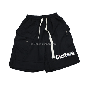 Pantalones Cortos Cargo para Hombre con Logotipo Personalizado, Cintura Elástica con Cordón, Transpirables, de Poliéster, Casuales, Tipo Bermuda, con Bolsillos - Product Image 2