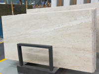 SH STONE pierre naturelle marbre intérieur aiguisé Travertino Navona panneau de revêtement mural italie pavés en travertin super blanc dalle carrelage