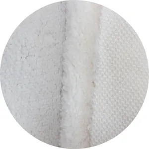 White super soft and comfortable sherpa fleece fabric