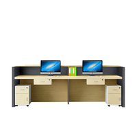 Comptoir de réception en bois Bureau de réception Bureau de bureau Mobilier Bureau de réception de luxe