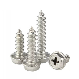 M3 M4 M5 M6 M8 SS304 SS316 Phillips Hex máy giặt đầu tự khai thác Vít Hex mặt bích đầu tấm kim loại vít - Product Image 5