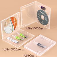 WEISHENG - Estuche Organizador de Almacenamiento Multi USB con Logotipo Personalizado, Cajas de Almacenamiento para Blu-ray con Soporte para DVD, Estuche de Viaje para Unidades Flash USB