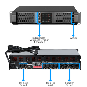 FP10000Q 3U Kelas TD Stereo Power Amplifier Profesional Mixer <span class=keywords><strong>DJ</strong></span> Speaker Line Array Kolom Metal Portabel untuk Penggunaan Luar Ruangan - Product Image 4