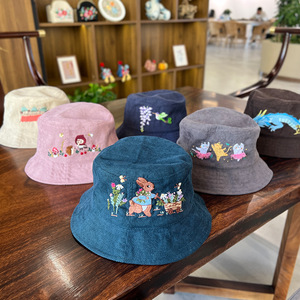Personalizado Diy bordado hecho a mano patrón cubo sombrero <span class=keywords><strong>pescador</strong></span> sombrero deportivo Casual dibujos animados Floral sombrero - Product Image 5