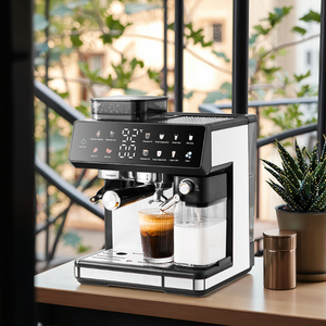 <span class=keywords><strong>Cafetera</strong></span> Espresso Automática Portátil para Hotel, con Vaporizador de Leche para Cappuccino y Latte, en Stock - Product Image 1