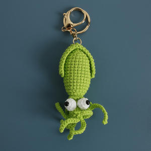 Animaux océaniques Amigurumi Crochet jouets calmar porte-clés fil tricoté Crochet poulpe porte-clés organisme marin poupée Crochet porte-clés - Product Image 5