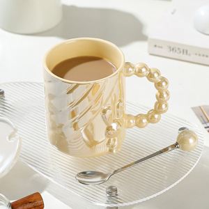 Taza <span class=keywords><strong>de</strong></span> cerámica práctica <span class=keywords><strong>de</strong></span> perlas Lelyi, taza <span class=keywords><strong>de</strong></span> agua <span class=keywords><strong>para</strong></span> el hogar <span class=keywords><strong>de</strong></span> pareja <span class=keywords><strong>de</strong></span> diseño moderno <span class=keywords><strong>para</strong></span> regalo <span class=keywords><strong>de</strong></span> cumpleaños - Product Image 2