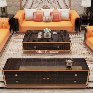 Villa di lusso base <span class=keywords><strong>in</strong></span> metallo tavolino <span class=keywords><strong>in</strong></span> <span class=keywords><strong>legno</strong></span> <span class=keywords><strong>massello</strong></span> tavolino impiallacciato <span class=keywords><strong>salotto</strong></span> moderno tavolino <span class=keywords><strong>in</strong></span> oro rosa - Product Image 2