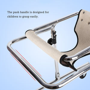 हेमिप्लेजिया वाले बच्चों के लिए गाढ़ा कार्बन स्टील ट्रॉली शॉर्ट वॉकिंग एड वॉकर - Product Image 6