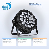 Projecteur LED plat Bluemoon 18 pièces 4-en-1 RGBW, 50 000 heures, DMX512 pour discothèques, théâtres, locations, soirées et bars
